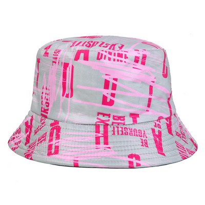 #1 Creative Letter Graffiti Pattern Basin Cap Bucket Hat