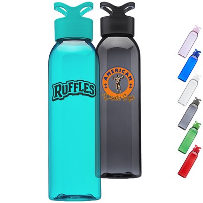 Gym Water Bottle w/ Carrying Loop 22 oz. Plastic Bottles