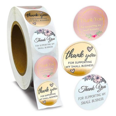 500pcs 1" Self-Adhesive Thank You Stickers