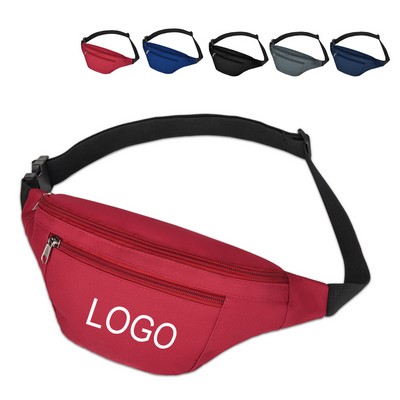 2 Zipper Fanny Pack Waist Bag