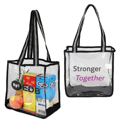 Soft TPU Clear Jumbo Zippered Tote Bag