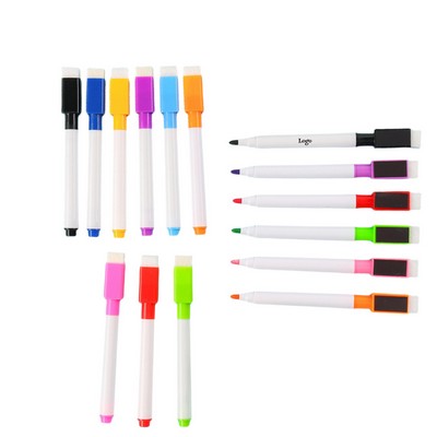 Magnetic Dry Wipe Markers Pens With Eraser Cap