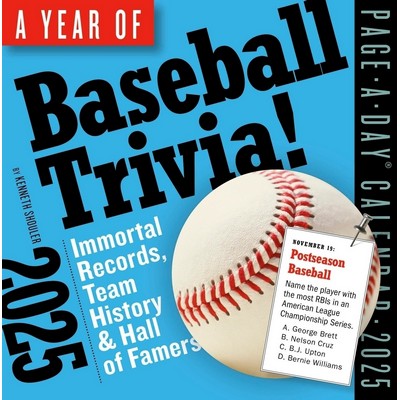 A Year of Baseball Trivia Page-A-Day® Calendar 2025 (Immortal Records, Tea