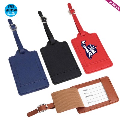 PU Leather Luggage Travel Bag Tags