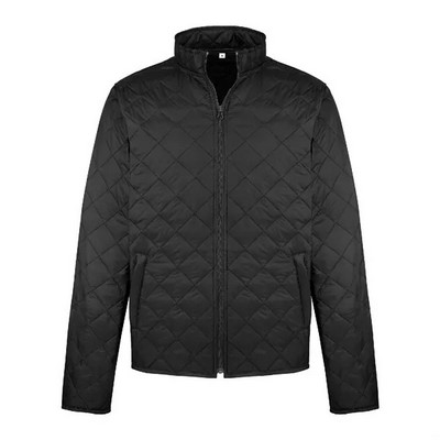 Men's Quilted Pattern Full Zip Jacket