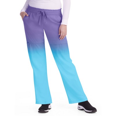 KOI - Lite - Women's Drawstring Elastic Ombre Descent Scrub Pant