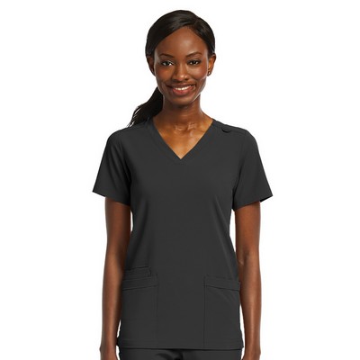 ScrubJoy Originals - Women's Fitted Two-Pocket V-Neck Scrub Top