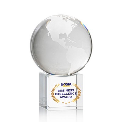 VividPrint™ Award - Globe on Cube 4" Diam