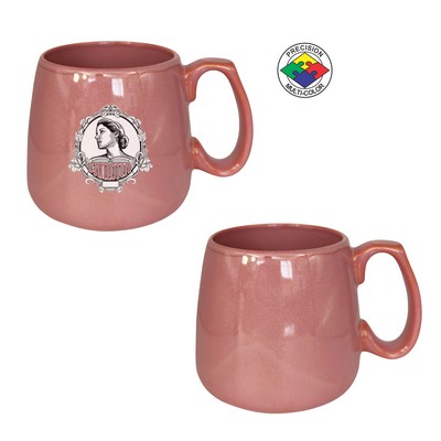 15 Oz. Antique Rose Heirloom Reaction Glaze Mug - Dishwasher Resistant - Precision Spot Color