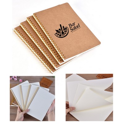 A5 Eco Kraft Cover Spiral Notebook