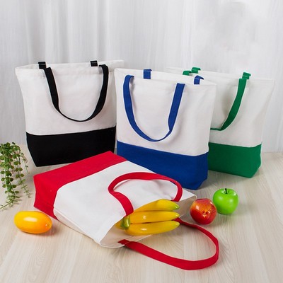 Patchwork Creative Printed Canvas Tote Bag