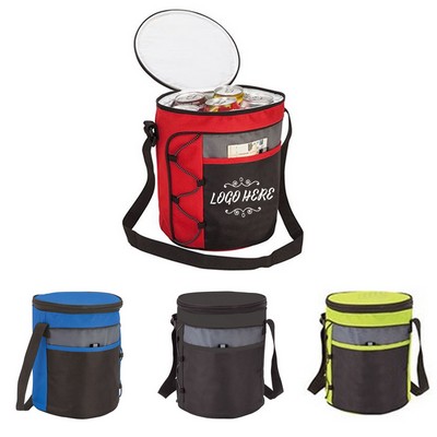 Portable 12-Can Barrel Cooler Bag