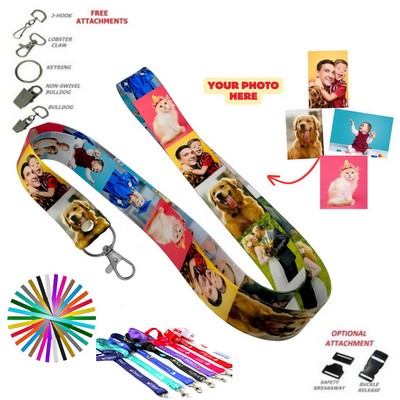 3/4" Printed Event Polyester lanyard