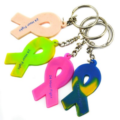 Ribbon Awareness Silicone Keychain