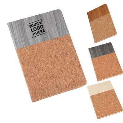 A5 Cork/Leather Patchwork Cover Notebook