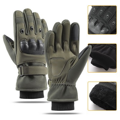 Winter Padded Tactical Gloves With Soft Rubber Protection