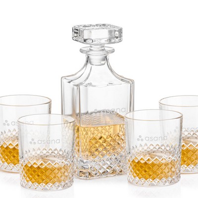 Tacoma Decanter & 4 On-the-Rocks