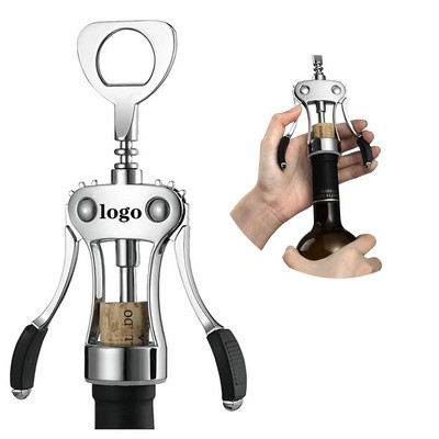 Zinc Alloy Wing Corkscrew With Built-In Bottle Opener