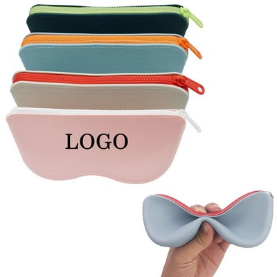 Silicone Eyeglass Case with Zipper