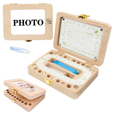 Wooden Baby Tooth Keepsake Box