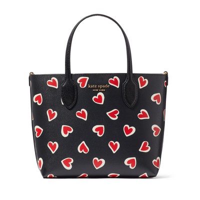 kate spade new york Bleecker Stencil Hearts Printed Pvc Medium Crossbody Tote - Black Multi