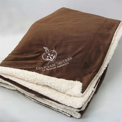 Sublimated Mink Sherpa Plush Blanket