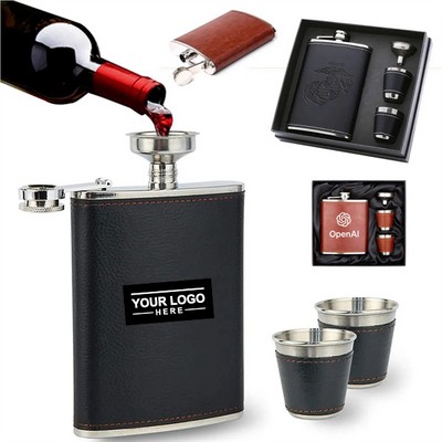 Pocket Hip Flask With Funnel Set