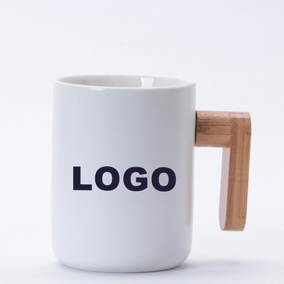 Wood Hand Ceramic Mug