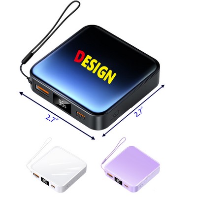 Small Power Bank Mini Phone Portable Charger with Smart Led Display