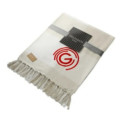 100% Organic Cotton Check Throw Blanket