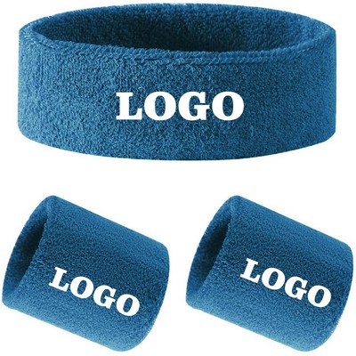 Customized Sweatband Set Sports Headband