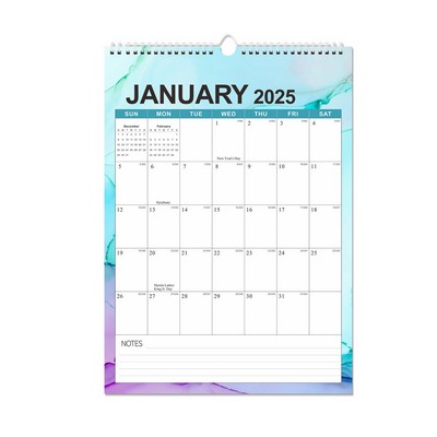 18 Months 17"*12" Dyed Wall Calendar From Jan 2025 To June 2026