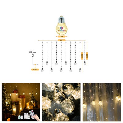 LED Wishing Ball Curtain Lights 8 Modes