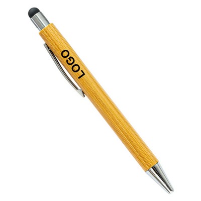 Wood Stylus Ballpoint Pen