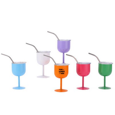 Insulated Mini 4-ounce Champagne Glass with Straw