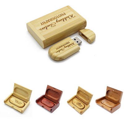 8GB Bulk Wooden USB Drives Thumb Zip Memory Stick with Box