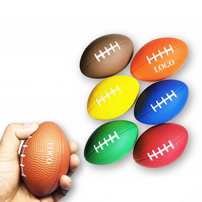 PU Foam Solid Rugby Stress Relief Ball Football Squeeze Toy