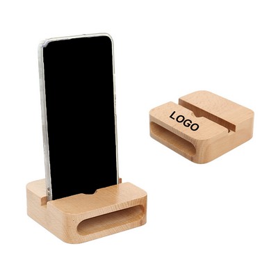 Bamboo Phone Holder Standing Speaker Amplifier