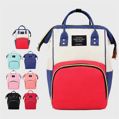 Large Shoulder Diaper Backpack with Bottle Holder