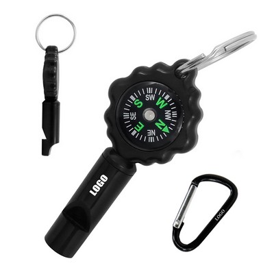 2 in 1 Whistle w/Carabiner