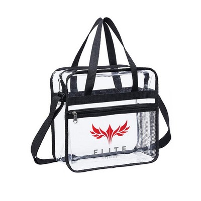 ClearPass Clear Shoulder Bag w/ Front Zipper Pocket