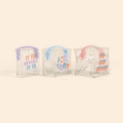 Mod Pouches Set Of 3 - Clear Vinyl