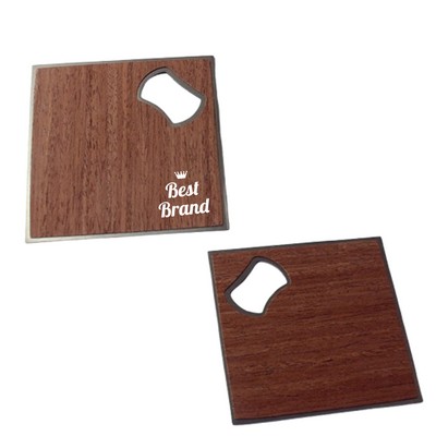 Wooden Bottle Opener Coaster