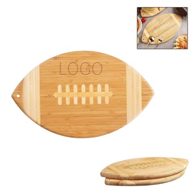 Bamboo Cutting Board in Football Shape