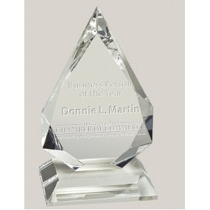 9.75" Prestige Flame Optical Crystal Award