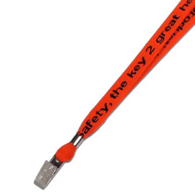 Knit-In Lanyard w/1 Bulldog Clip (18"x3/8")