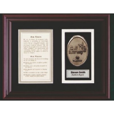 Rosewood Frame Shadow Box Plaque