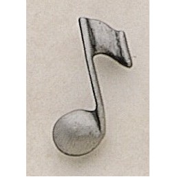 Music Note Marken Design Cast Lapel Pin (Up to 7/8")