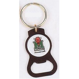 Black Steel Bottle Opener w/Key Tag