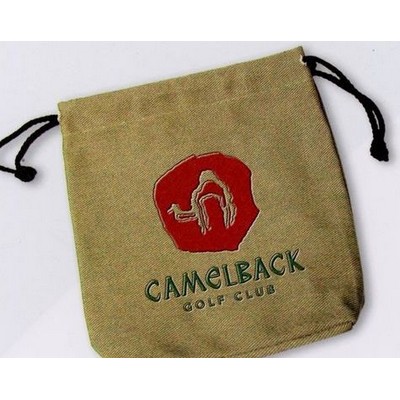 Canvas Valuables Pouch w/ Embroidered Logo